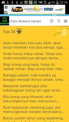 Kata Bijak Kehidupan Pilihan android App screenshot 2