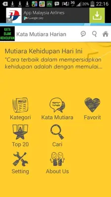 Kata Bijak Kehidupan Pilihan android App screenshot 3